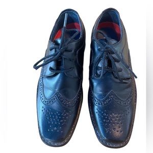 Boys Joseph Allen Black Wing tips size 3